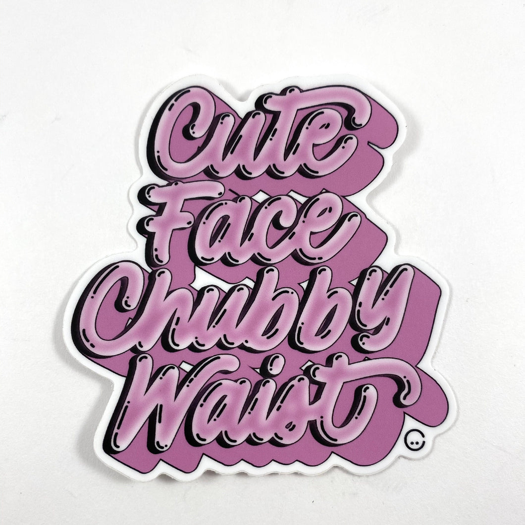 Cute Face, Chubby Waist Sticker