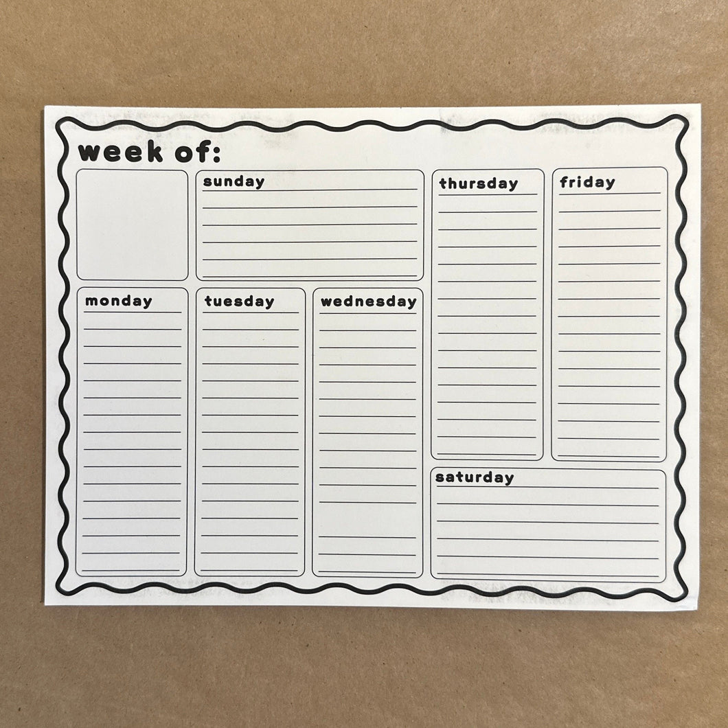 Wiggle Weekly Planner Pad